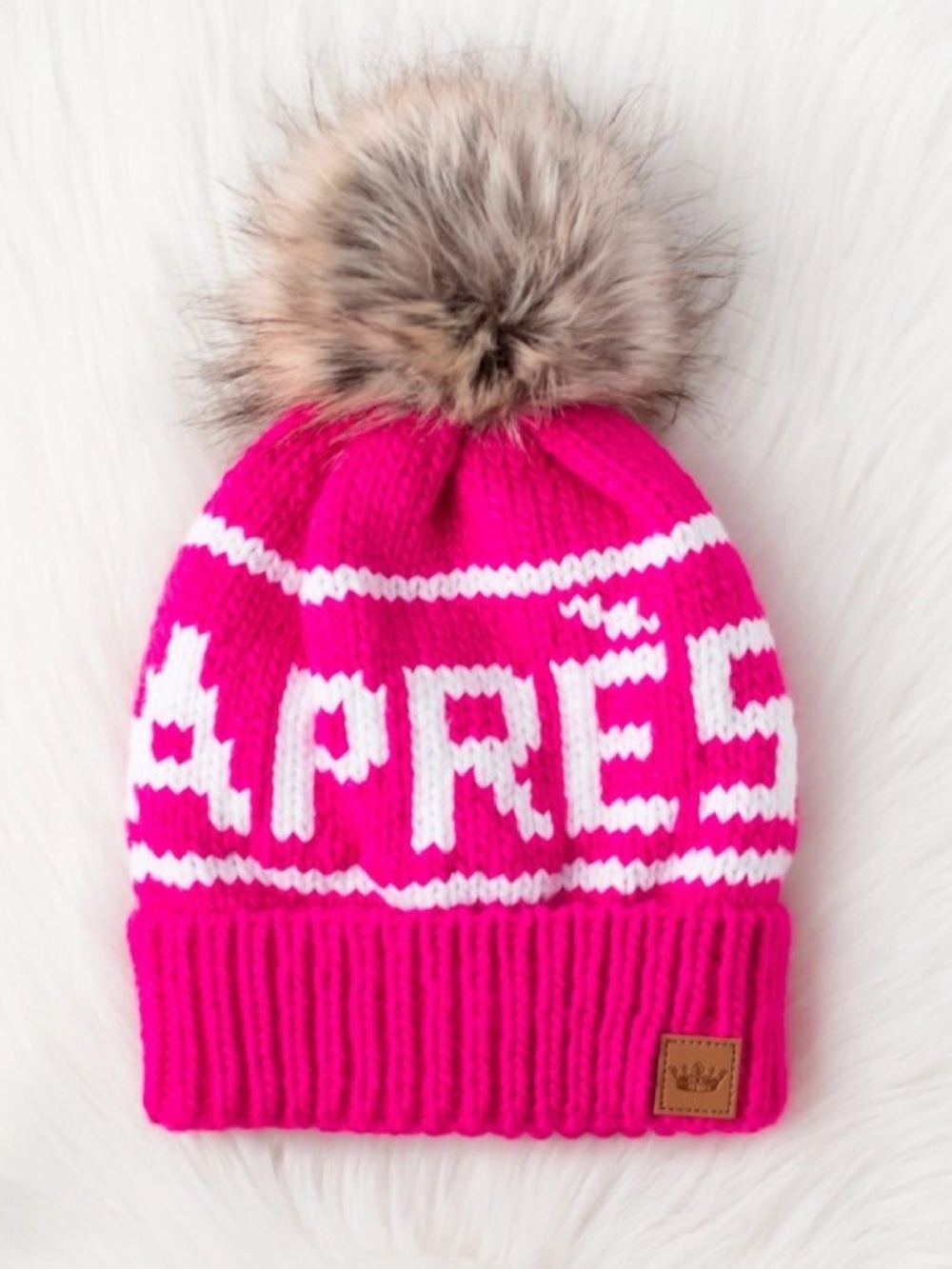 New Apres Pom hat. So warm! Panache